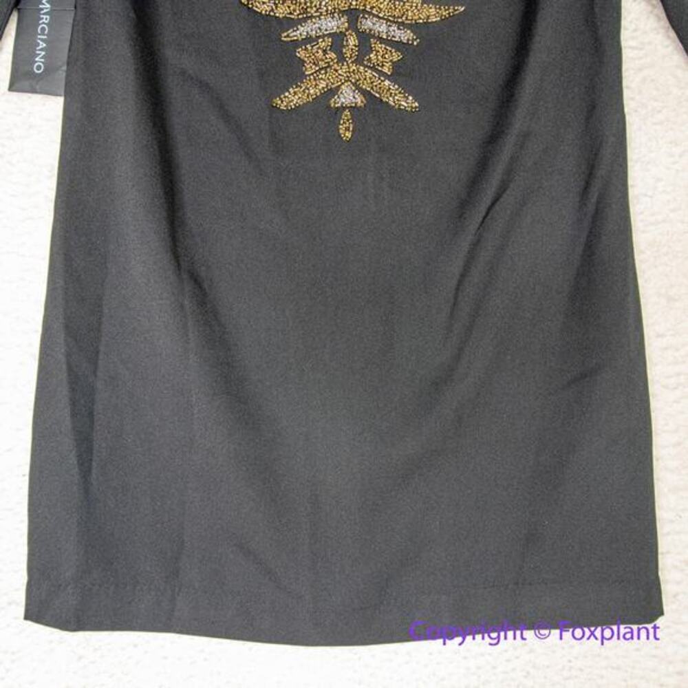 New! GUESS by Marciano black Claudia Embellished Tunic dress, size 0 - Picture 6 of 16